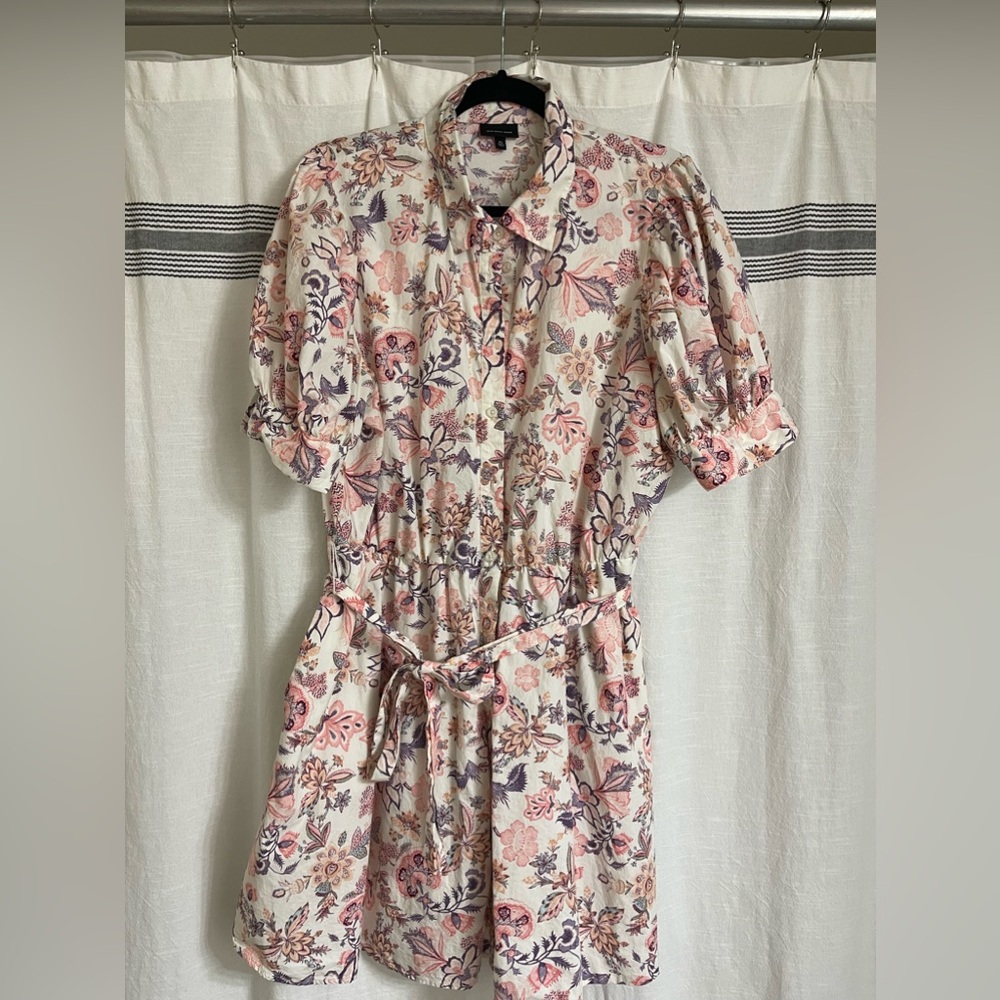 Floral button down dress with pockets